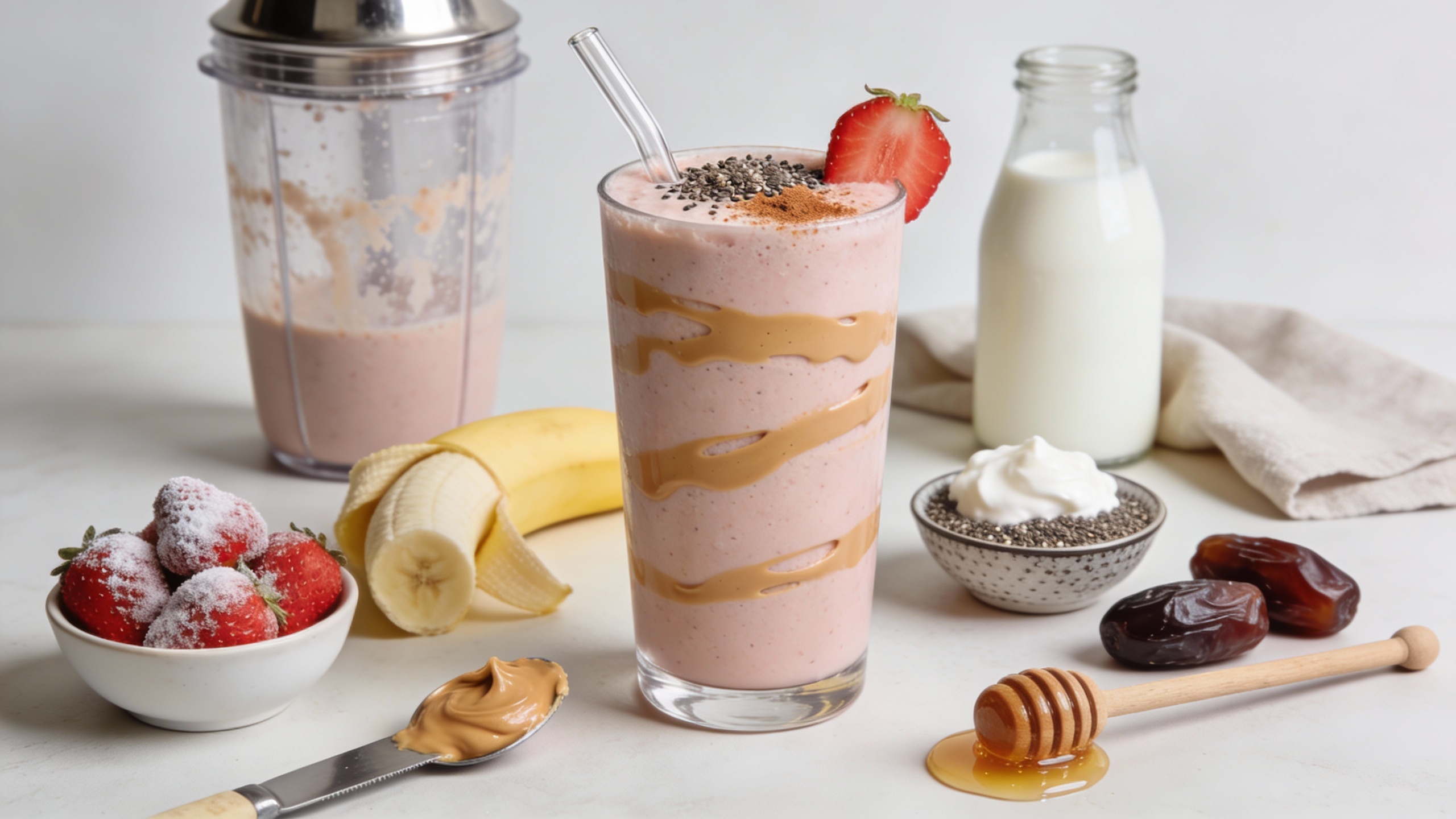 Peanut Butter Power-Up Smoothie For Long-Lasting Energy