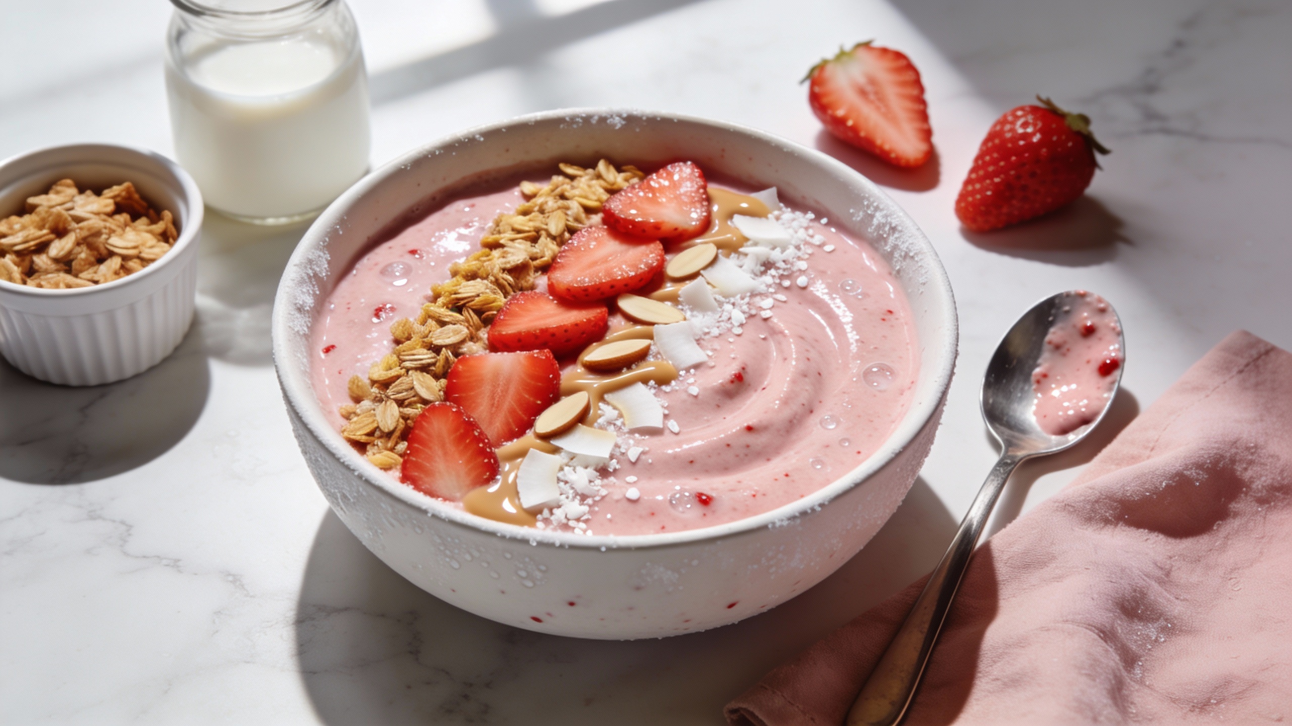 Dessert-In-Disguise Strawberry Banana Smoothie Bowl You’ll Eat With A Spoon
