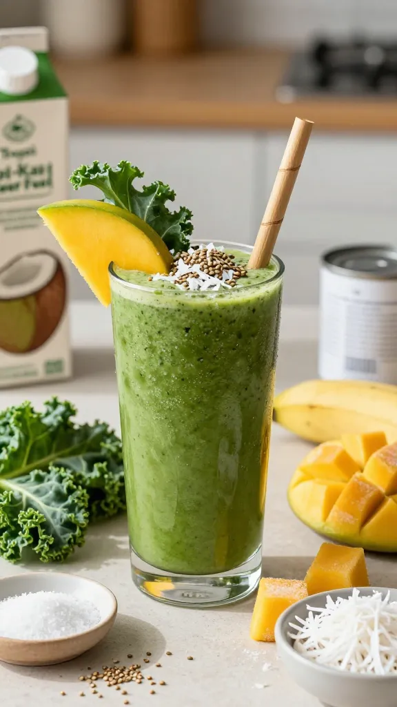 Tropi-Kale Power Fuel With Mango And Coconut