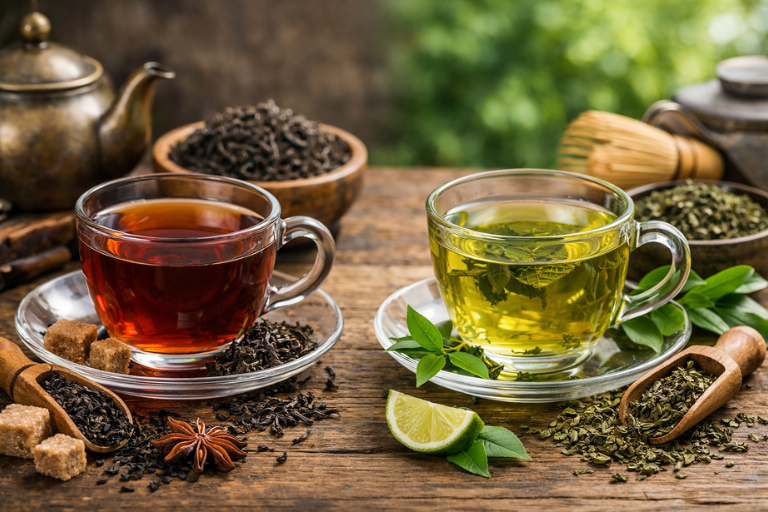 Black tea vs green tea