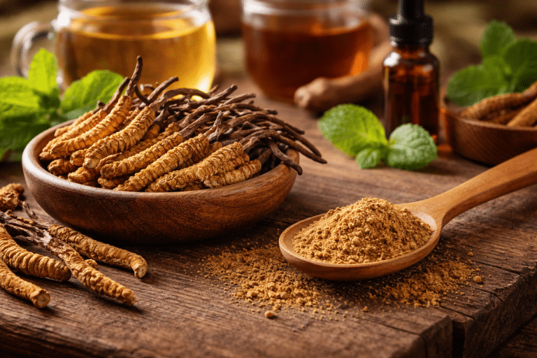 Cordyceps mushrooms and herbal remedies