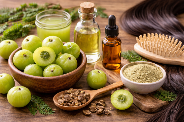 Natural amla hair care essentials