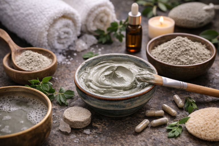 Natural skincare with bentonite clay