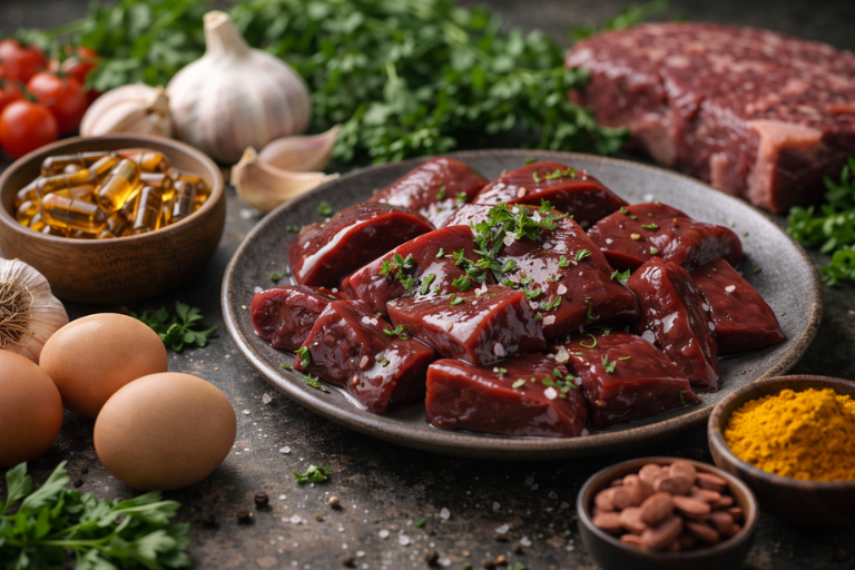 Powerful liver superfood meal setup