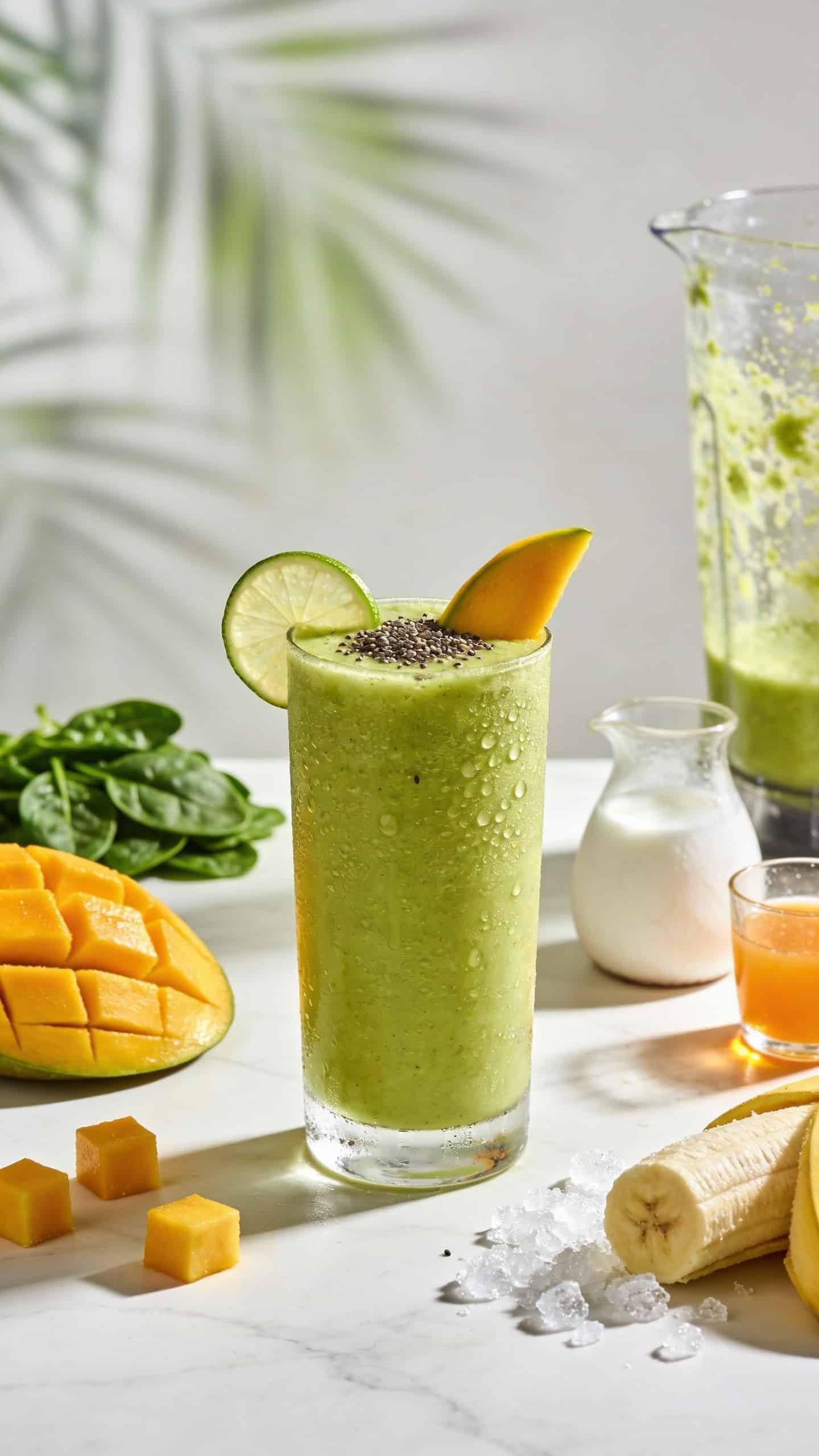 Tropical Green Glow-Up (You’ll Forget It Has Spinach)