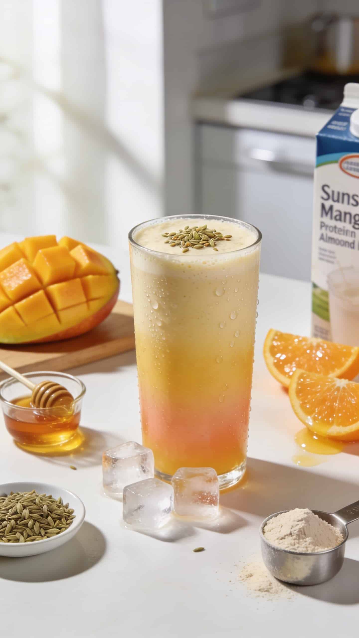Sunrise Mango-Orange Protein Smoothie For Busy Mornings