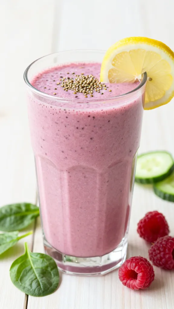 Raspberry Spinach Power Smoothie That Hides Veggies Like a Pro