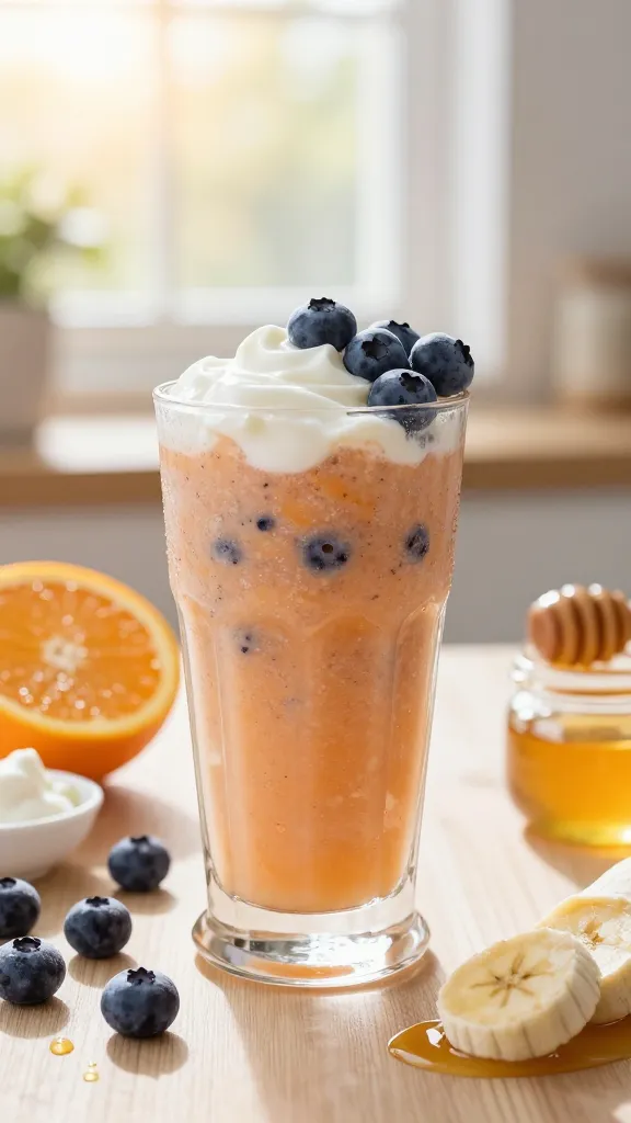 Sunrise Bloom Blueberry Smoothie That Tights Your Mood in 60 Seconds