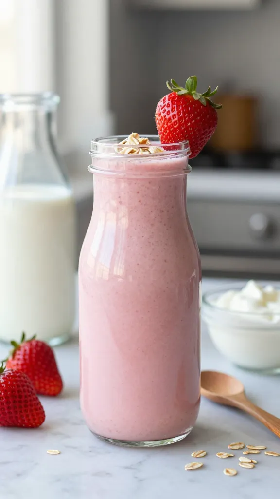 Strawberry Oat Sunrise That Powers Through a Busy Afternoon