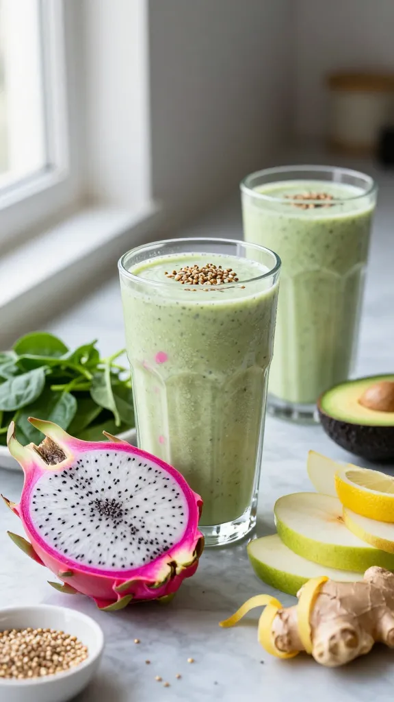 Green Glow-Up: Dragon Fruit Spinach Smoothie That Doesn’t Taste “Healthy”