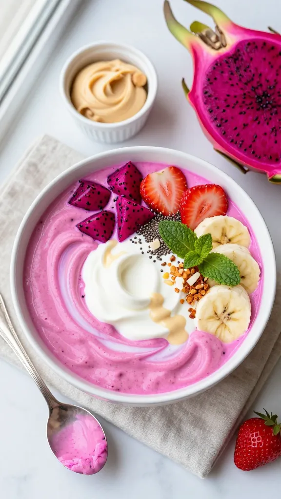 Creamsicle Crush: Dragon Fruit Vanilla Smoothie Bowl You’ll Eat With A Spoon
