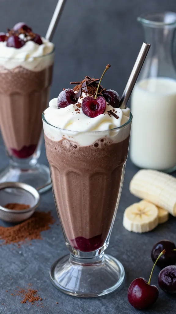 Black Forest Breakfast Shake That Tastes Like Dessert
