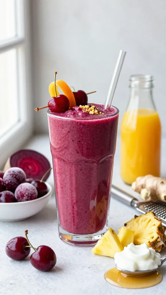 Glow-Up Cherry Beet Beauty Smoothie