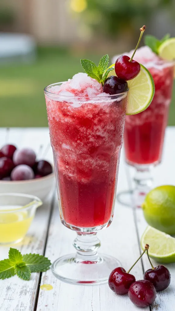 Cherry Limeade Slushy That Screams Summer