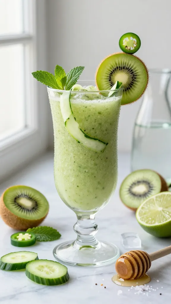 Spicy Kiwi-Cucumber Cooler That Wakes Up Your Taste Buds