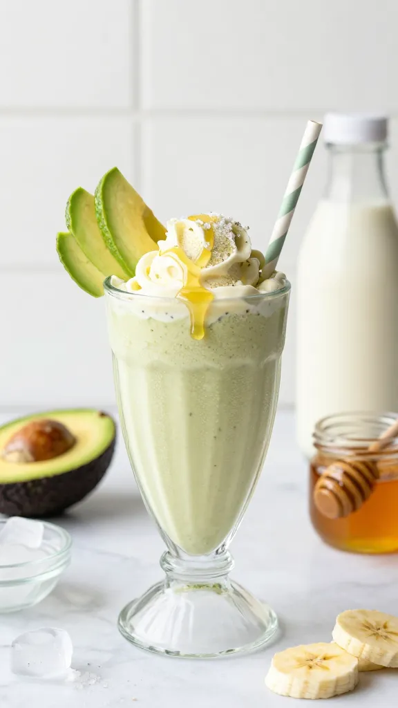 Classic Vanilla Avocado Shake That Tastes Like Ice Cream