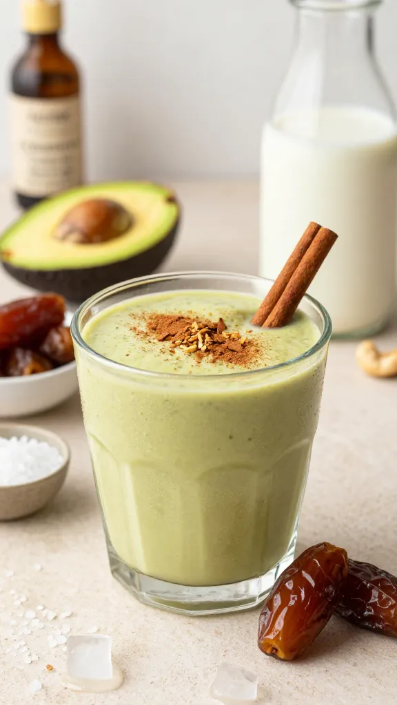 Cinnamon-Date Avocado Smoothie That Tastes Like Horchata