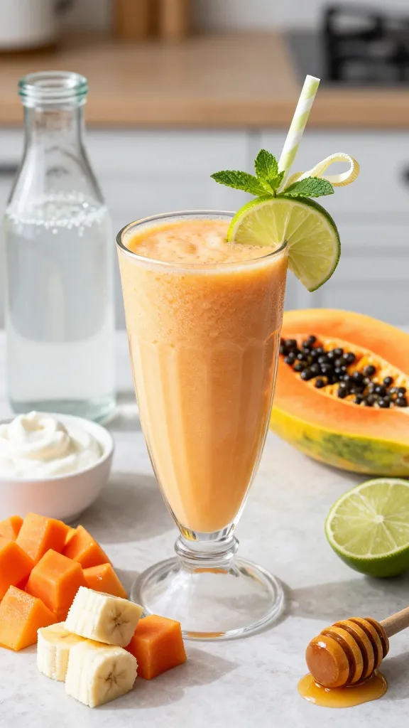 Sunrise Papaya-Ginger Gut Soother That Tastes Like Vacation