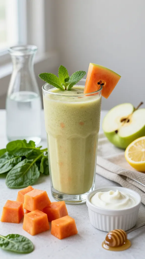 Green Gut-Reset Papaya Smoothie That Doesn’t Taste Like Lawn